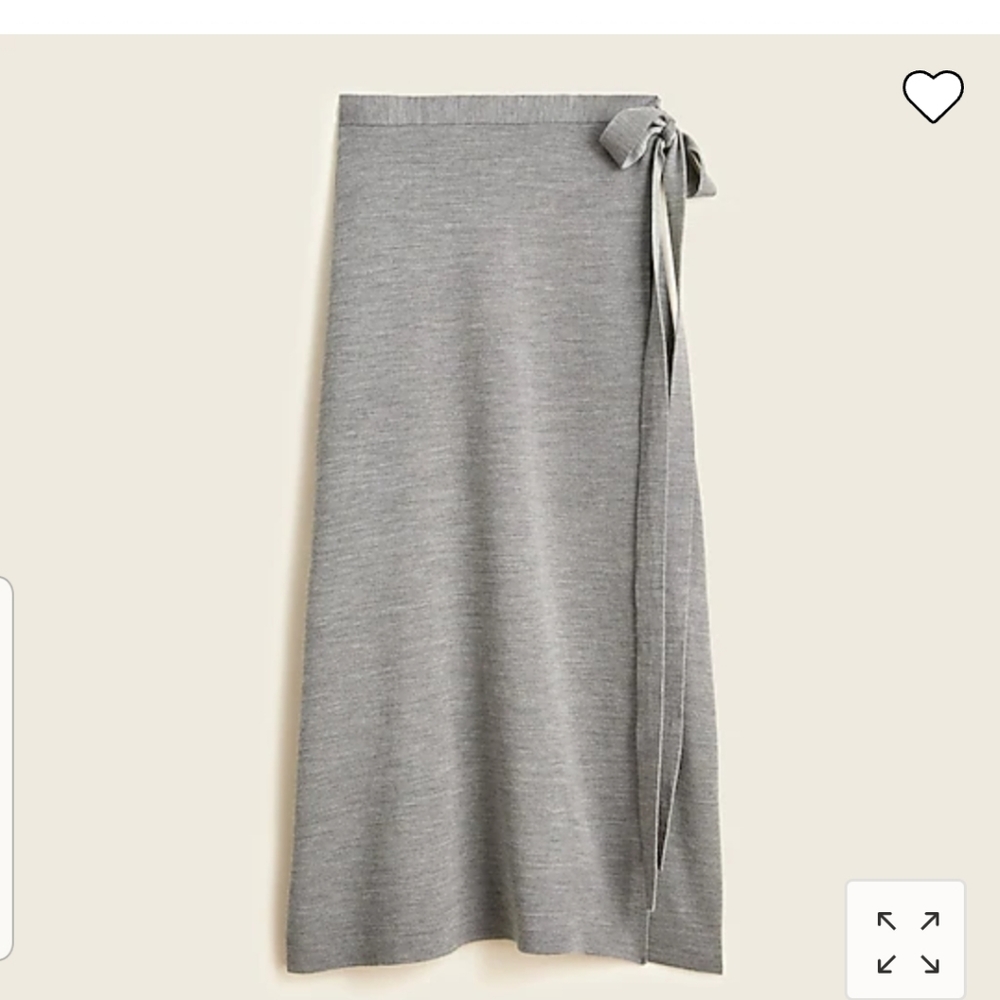 J. Crew Gray Wool Midi Skirt